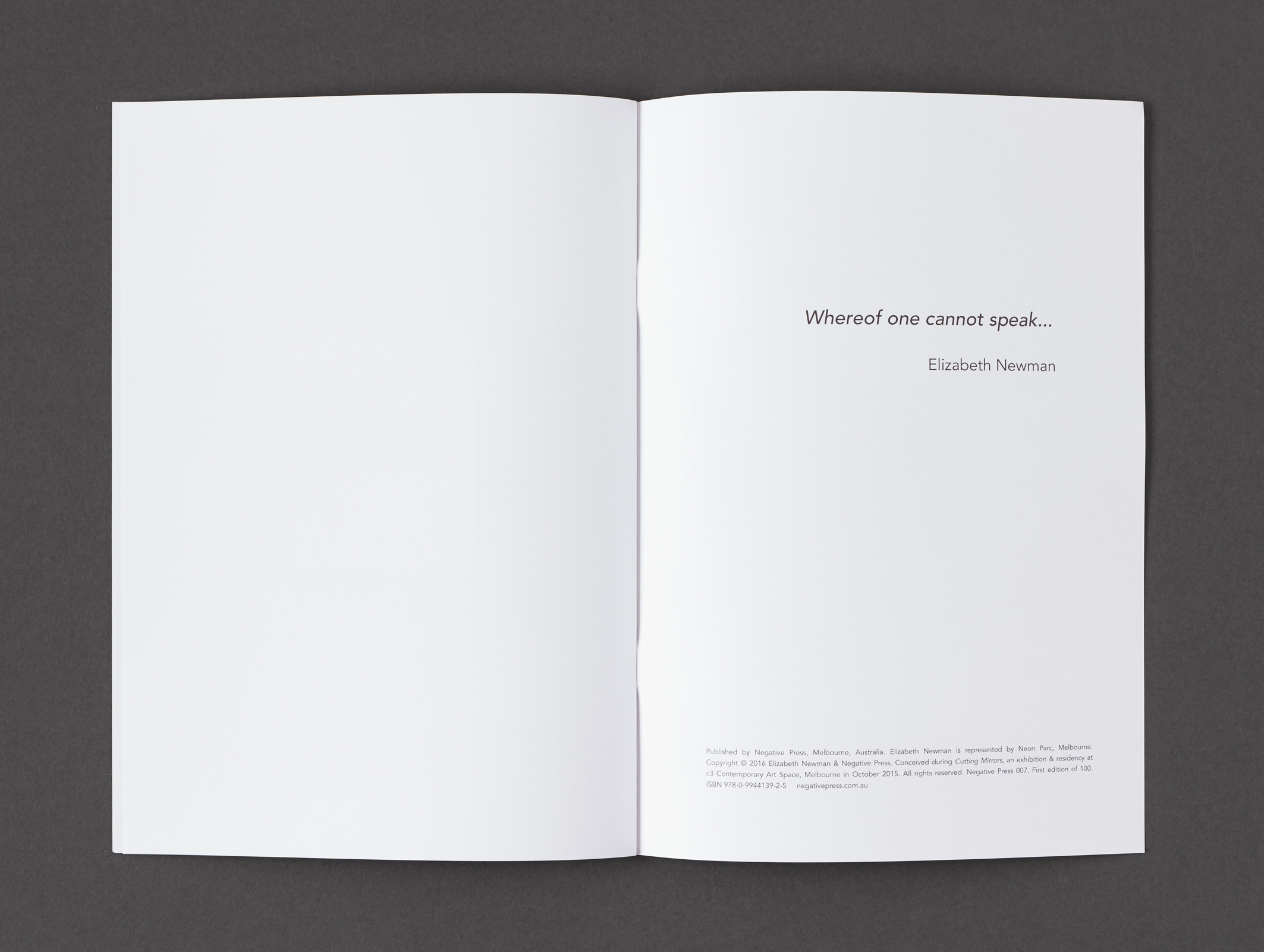 Elizabeth Newman   Whereof One Cannot Speak 03